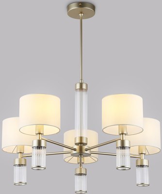 Люстра Ambrella LH71301/5 CGD/WH (золото/белый) - фото