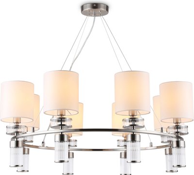 Люстра Ambrella LH71293/8 SN/WH (никель/белый)