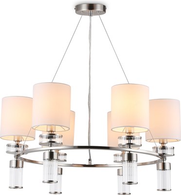 Люстра Ambrella LH71291/6 SN/WH (никель/белый)