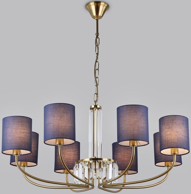 Люстра Ambrella LH71273/8 BS/DB (латунь/темно-синий) - фото