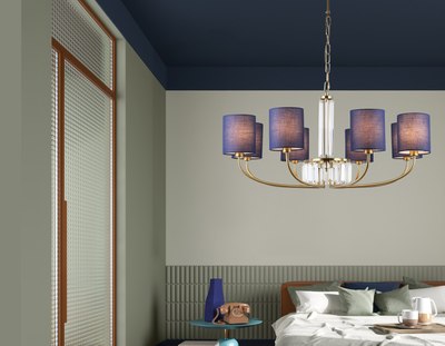 Люстра Ambrella LH71273/8 BS/DB (латунь/темно-синий)