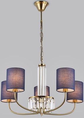 Люстра Ambrella LH71271/5 BS/DB (латунь/темно-синий) - фото