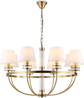 Люстра Ambrella LH71253/8 BS/WH (латунь/белый)