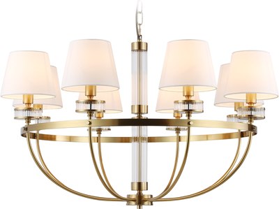 Люстра Ambrella LH71253/8 BS/WH (латунь/белый)