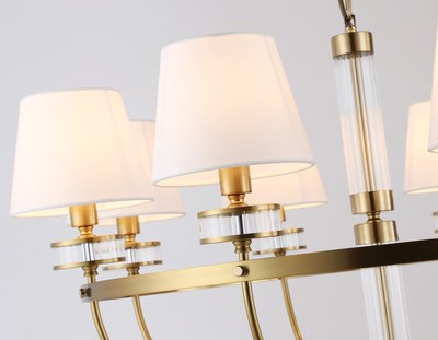 Люстра Ambrella LH71253/8 BS/WH (латунь/белый)