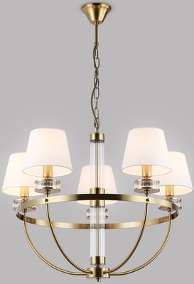 Люстра Ambrella LH71251/5 BS/WH (латунь/белый) - фото