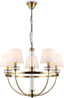 Люстра Ambrella LH71251/5 BS/WH (латунь/белый)