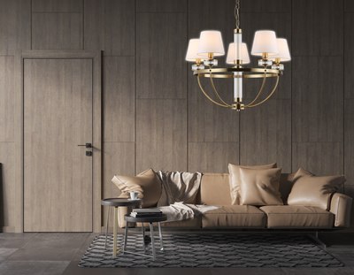 Люстра Ambrella LH71251/5 BS/WH (латунь/белый)