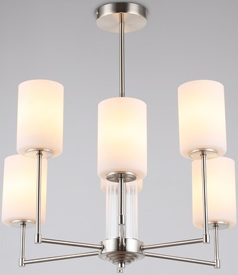 Люстра Ambrella LH56211/6 SN/FR (никель/белый матовый) - фото