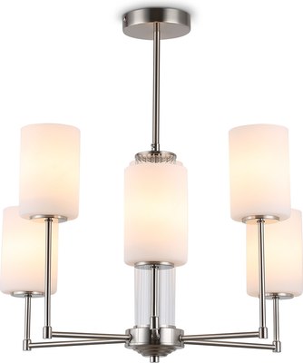 Люстра Ambrella LH56211/6 SN/FR (никель/белый матовый)