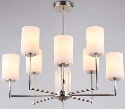 Люстра Ambrella LH56213/8 SN/FR (никель/белый матовый) - фото