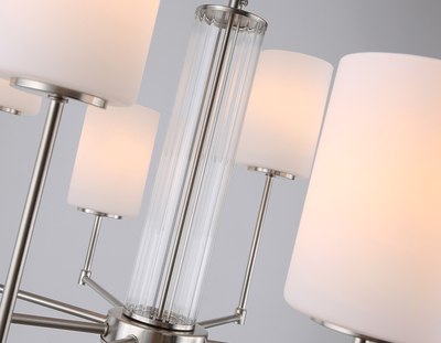 Люстра Ambrella LH56213/8 SN/FR (никель/белый матовый)