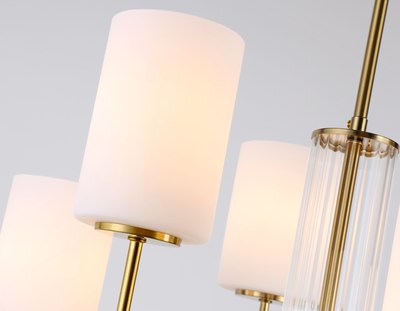 Люстра Ambrella LH56215/6 BS/FR (латунь/белый матовый)