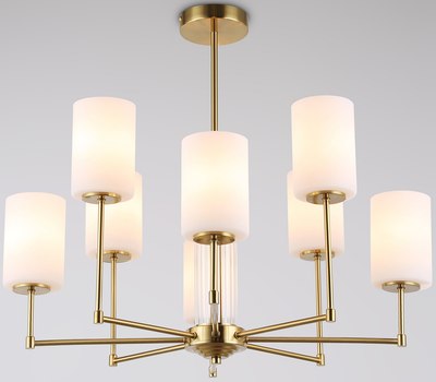 Люстра Ambrella LH56217/8 BS/FR (латунь/белый матовый) - фото