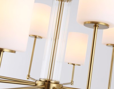 Люстра Ambrella LH56217/8 BS/FR (латунь/белый матовый)