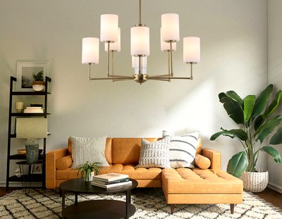 Люстра Ambrella LH56217/8 BS/FR (латунь/белый матовый)