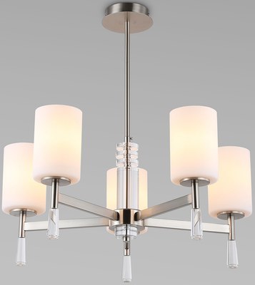 Люстра Ambrella LH56251/5 SN/FR (никель/белый матовый) - фото