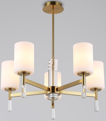Люстра Ambrella LH56261/5 BS/FR (латунь/белый матовый) - фото