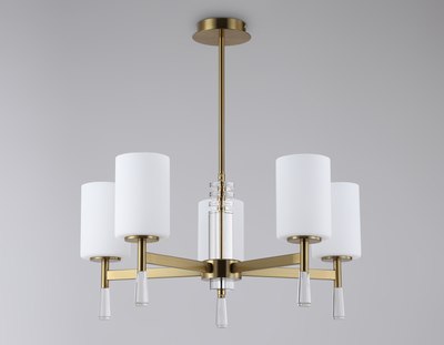 Люстра Ambrella LH56261/5 BS/FR (латунь/белый матовый)