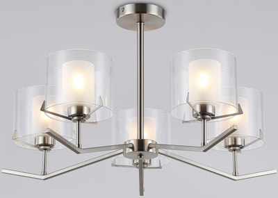 Люстра Ambrella LH57001/5 SN/FR (никель/белый матовый) - фото