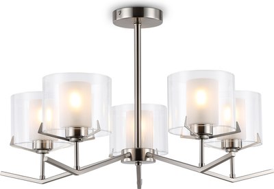 Люстра Ambrella LH57001/5 SN/FR (никель/белый матовый)