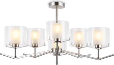 Люстра Ambrella LH57002/6 SN/FR (никель/белый матовый)