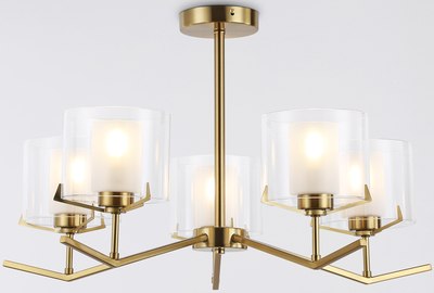 Люстра Ambrella LH57007/5 BS/FR (латунь/белый матовый) - фото