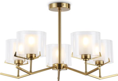 Люстра Ambrella LH57007/5 BS/FR (латунь/белый матовый)