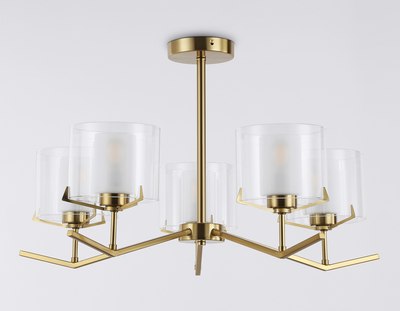 Люстра Ambrella LH57007/5 BS/FR (латунь/белый матовый)