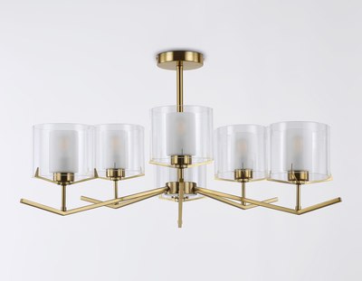 Люстра Ambrella LH57008/6 BS/FR (латунь/белый матовый)