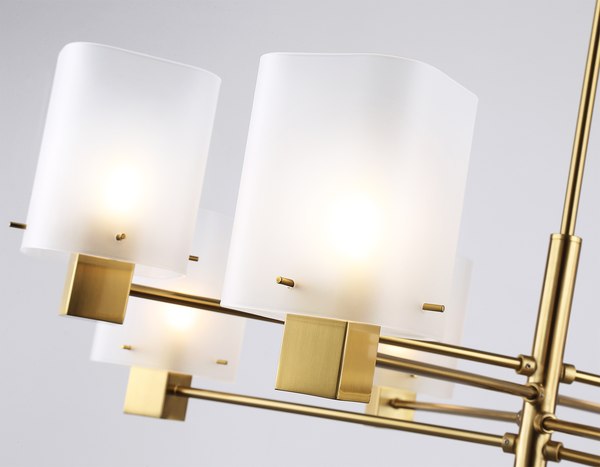 Люстра Ambrella LH57033/8 BS/SM (латунь/дымчатый)