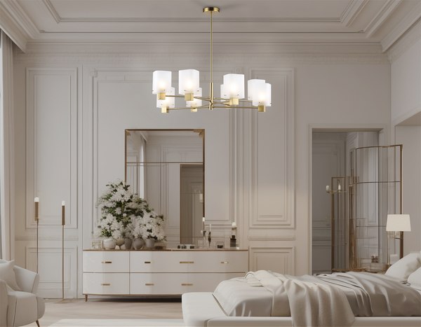 Люстра Ambrella LH57033/8 BS/SM (латунь/дымчатый)