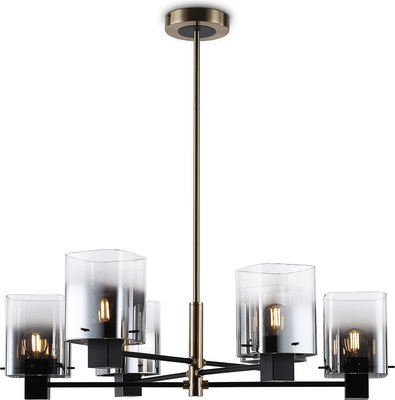 Люстра Ambrella LH57041/6 BK/DBS/SM (черный/темная латунь/дымчатый)