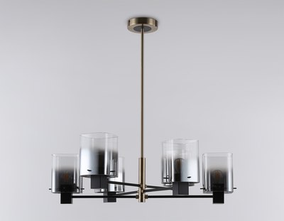 Люстра Ambrella LH57041/6 BK/DBS/SM (черный/темная латунь/дымчатый)