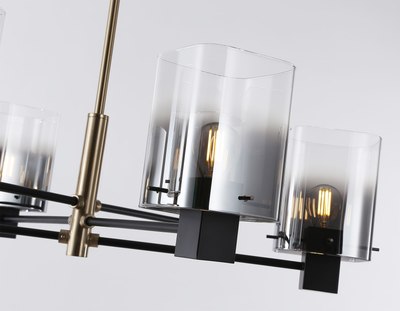 Люстра Ambrella LH57041/6 BK/DBS/SM (черный/темная латунь/дымчатый)