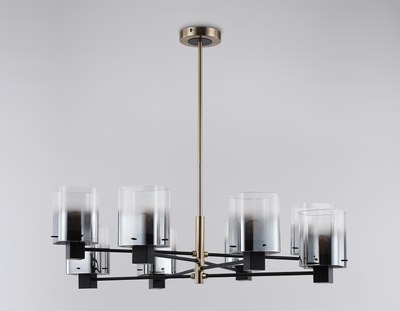 Люстра Ambrella LH57043/8 BK/DBS/SM (черный/темная латунь/дымчатый)