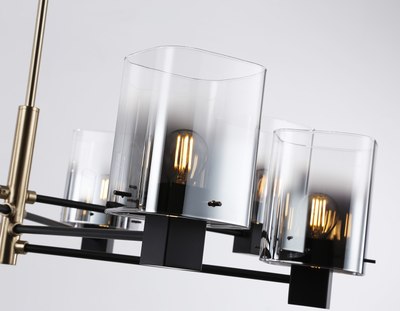 Люстра Ambrella LH57043/8 BK/DBS/SM (черный/темная латунь/дымчатый)