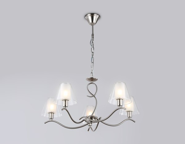 Люстра Ambrella LH57081/5 SN/FR (никель/белый матовый)