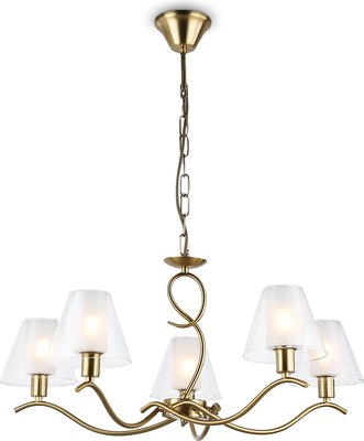 Люстра Ambrella LH57091/5 BS/FR (латунь/белый матовый)