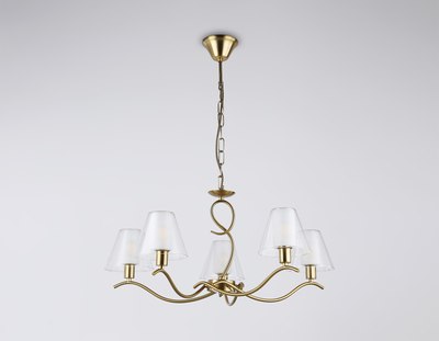 Люстра Ambrella LH57091/5 BS/FR (латунь/белый матовый)