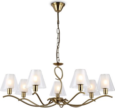 Люстра Ambrella LH57093/7 BS/FR (латунь/белый матовый)
