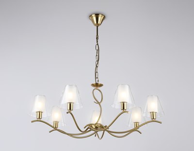 Люстра Ambrella LH57093/7 BS/FR (латунь/белый матовый)