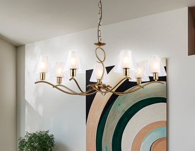 Люстра Ambrella LH57093/7 BS/FR (латунь/белый матовый)