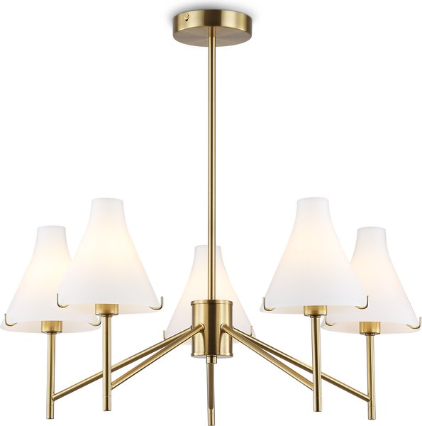 Люстра Ambrella LH57133/5 BS/FR (латунь/белый матовый)