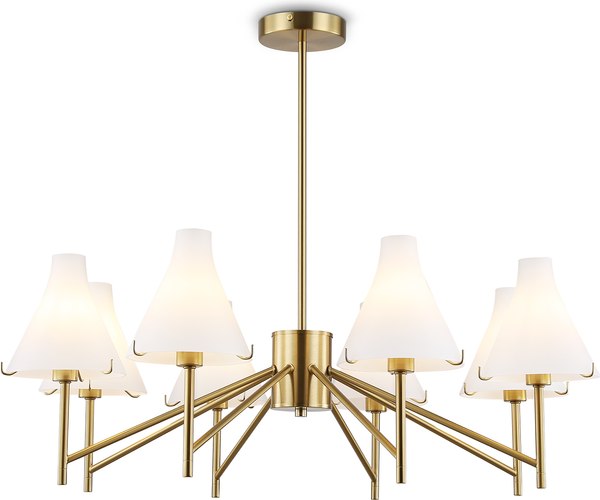 Люстра Ambrella LH57135/8 BS/FR (латунь/белый матовый)