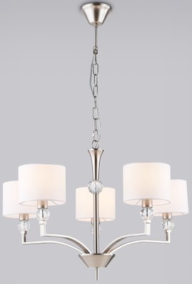 Люстра Ambrella LH71121/5 SN/WH (никель/белый) - фото