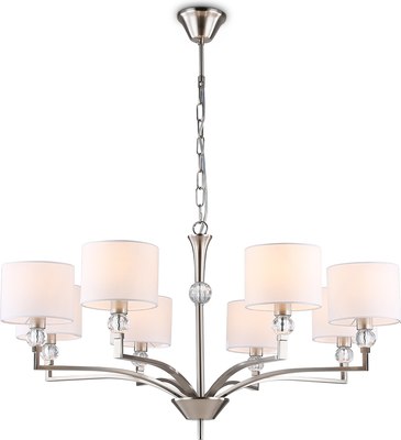 Люстра Ambrella LH71123/8 SN/WH (никель/белый)