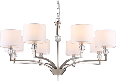 Люстра Ambrella LH71123/8 SN/WH (никель/белый)