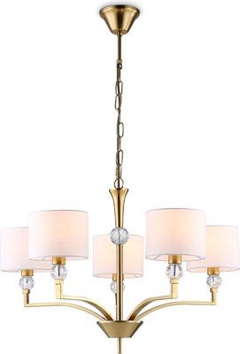 Люстра Ambrella LH71131/5 BS/WH (латунь/белый)