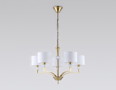 Люстра Ambrella LH71131/5 BS/WH (латунь/белый)